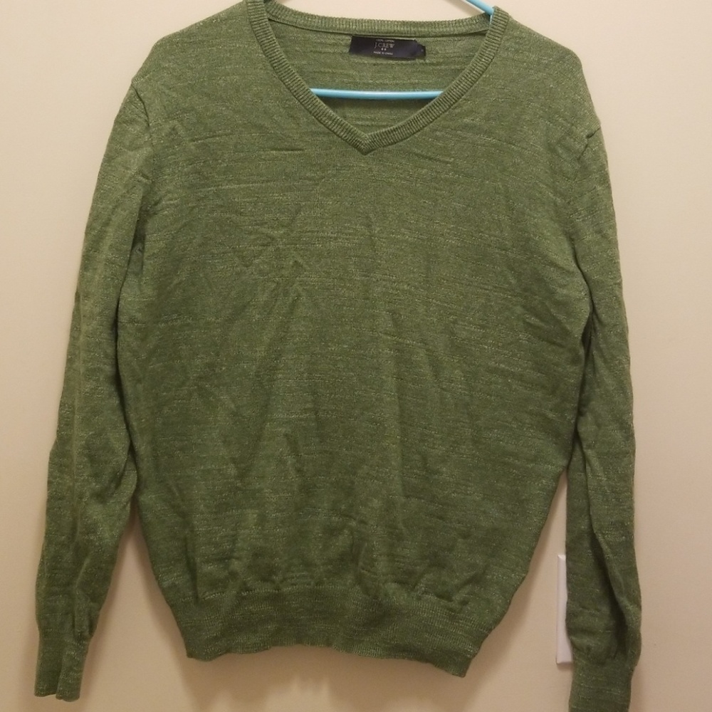 MENS Green J Crew knit long sleeve shirt